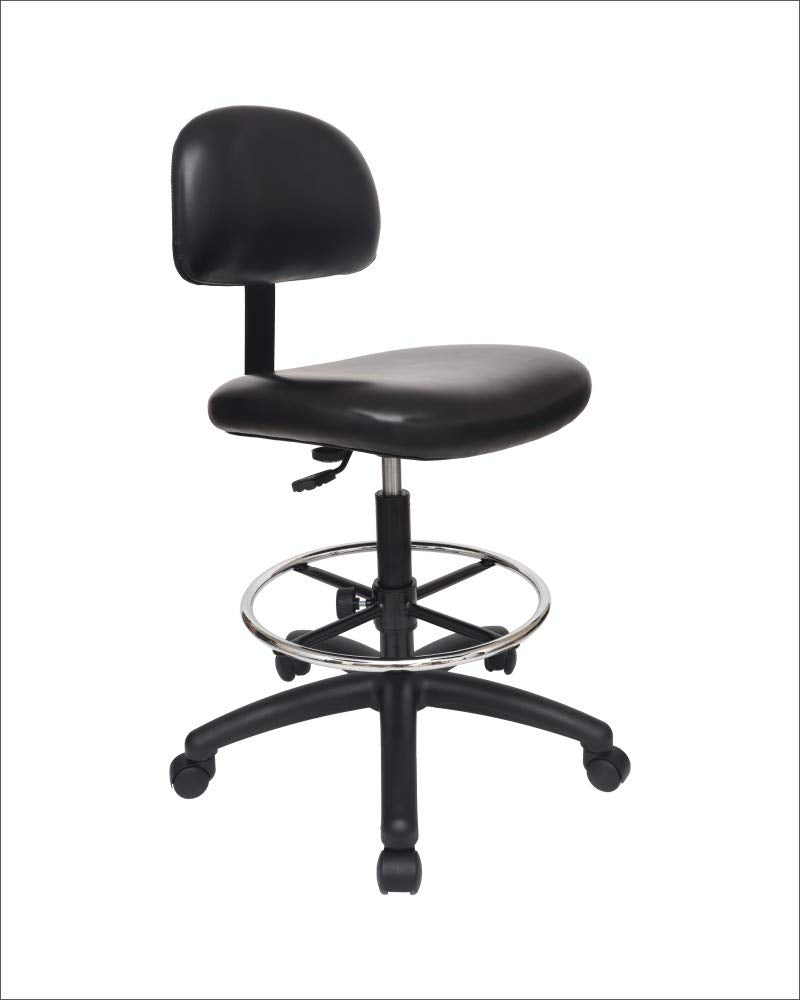 LAB STOOL, BLACK VINYL