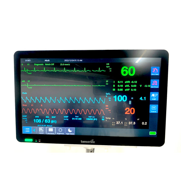 PATIENT MONITOR, BL TOUCHSCREEN W/ POWERCORD