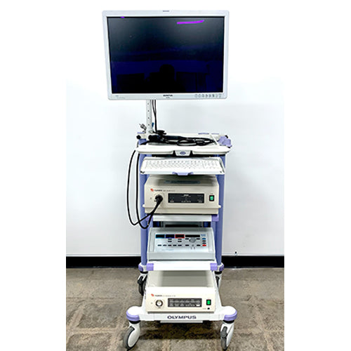 OLYMPUS ENDOSCOPY CART WITH COMPONENTS